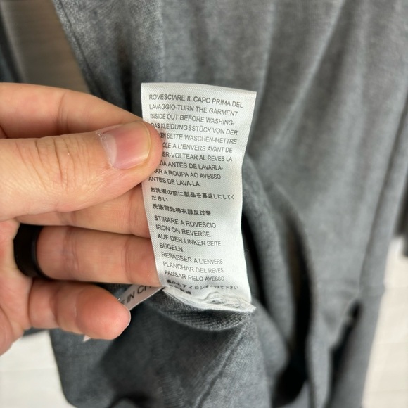 LIN JEANS LIU JO GRAY LONG SLEEVE TOP CARDIGAN ITALY SIZE SMALL SWEATER SILK - Picture 10 of 10